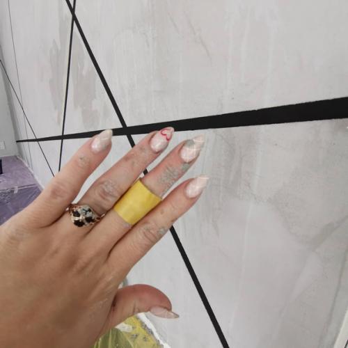 Микроцемент в интерьере кухни, промежуточный момент. 03