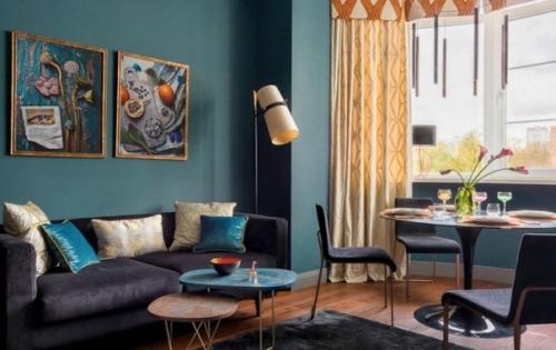 Черный диван и его место в интерьере дома. 06