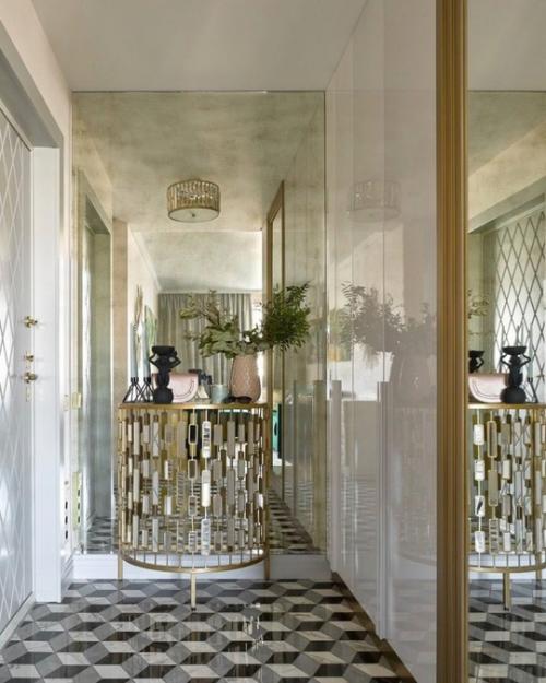 Квартира в неоклассическом стиле с золотыми элементами в интерьере. 04