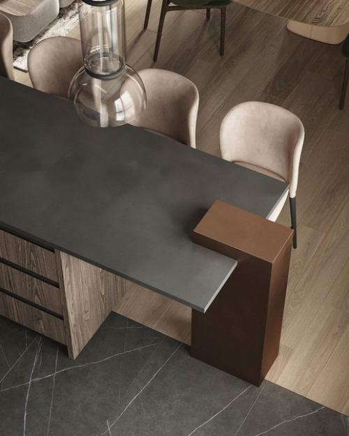 Очень уютная кухня - гостиная с камином. 02