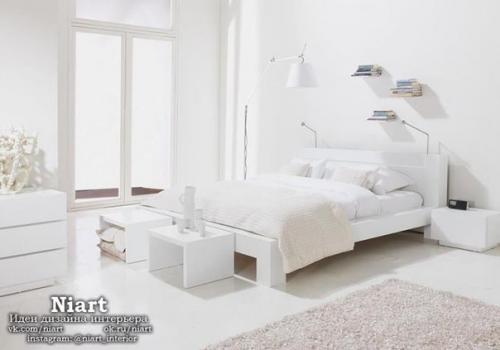 Дизайн спален белого цвета. 09