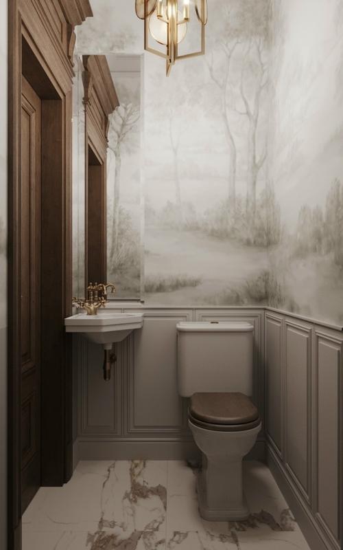 Дизайн проект постирочной комнаты и санузла.  