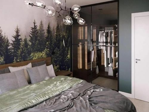 Уютная квартира с красивой тв - зоной и акцентной стеной в спальне. 05