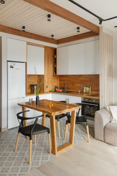 Интерьер квартиры - студии 36, 5 м 2 (+ балкон) в красной поляне, Сочи. 04