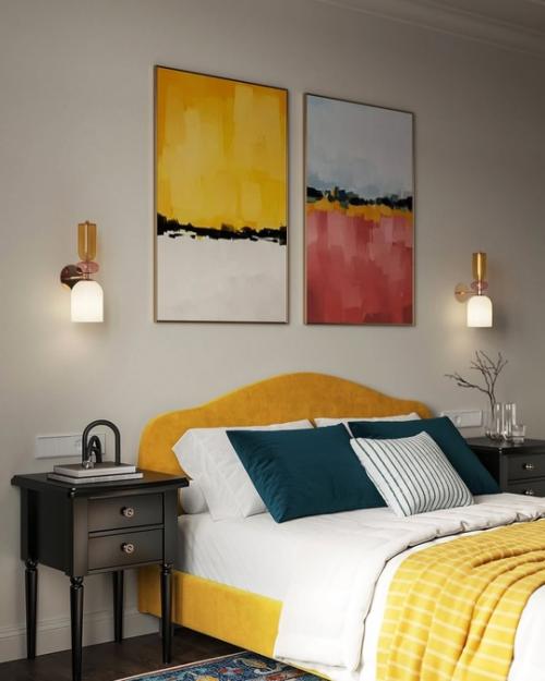 Спальня 16 м 2. квартира на васильевском острове с французским шиком для молодой и яркой девушки. 01