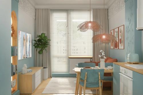 Цветной проект 1-комнатной квартиры 36, 3 м 2 (39, 8 м 2 с лоджией) в ЖК Дубровский в Пушкине (Санкт-петербург. 03