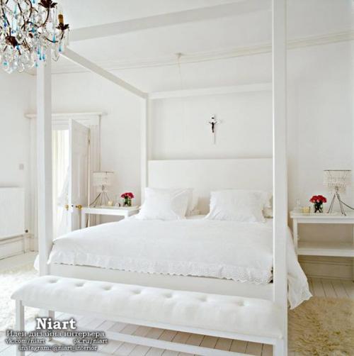 Дизайн спален белого цвета. 04