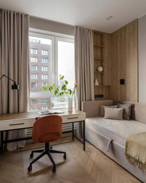 Квартира в природных тонах для мамы и сына - студента. 07
