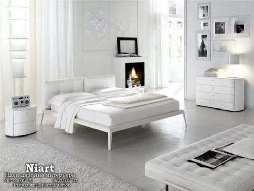 Дизайн спален белого цвета. 08