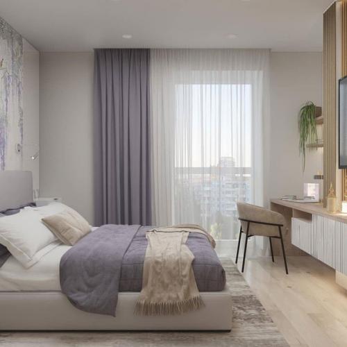 Дизайнер прислала на согласование два проекта нашей спальни. 01