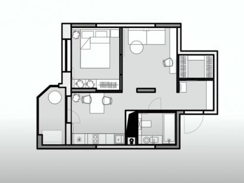 Однушка в стиле лофт: на чем сэкономила дизайнер, создавая интерьер для себя. 09