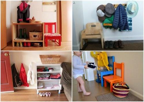 Монтессори дома: низкие крючки для ребёнка. 04 Монтессори дома: низкие крючки для ребёнка. 04