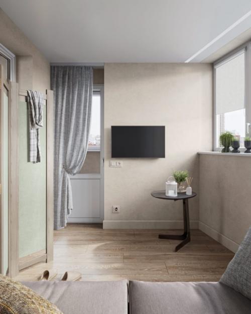 Проект.  В квартире отсутсвует пространство типо гостиной, зато у нас такой балкон появился. 01