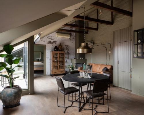 Шведский чердак с интерьером в индустриальном стиле (66 кв. 01