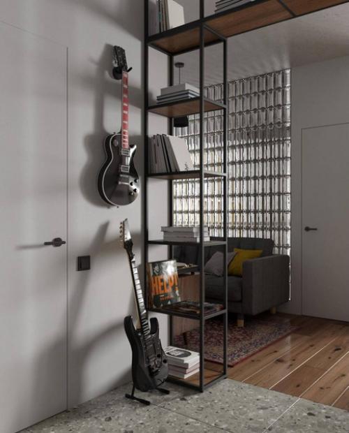 Минимализм в интерьере небольшой квартиры: рациональность обстановки, строгость и лаконичность форм. 09