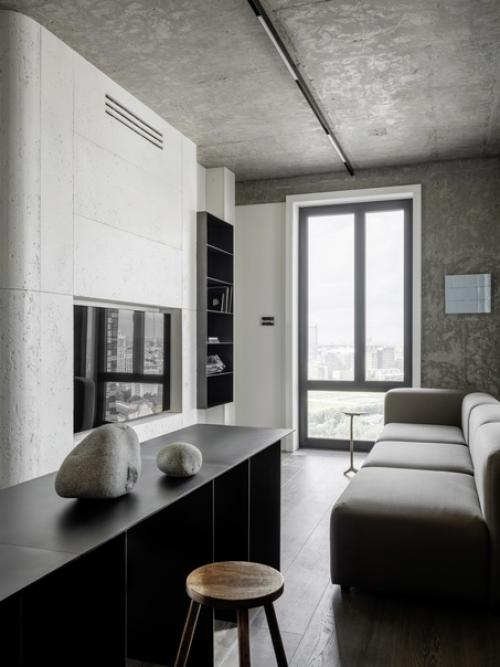 Дизайнеры Юлия Селиванова и Лидия микаелян (бюро Design Wow) создали интерьер с прицелом на размещение растущей коллекции молодого искусства. 04