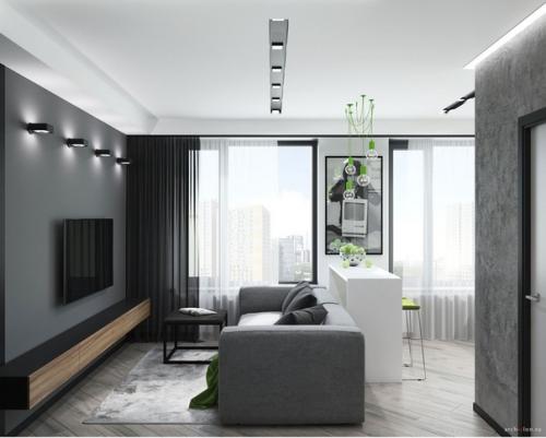 Лишь в том случае, если большие пространства - это мечта дизайнера, то небольшие - вызов для дизайнера. 01