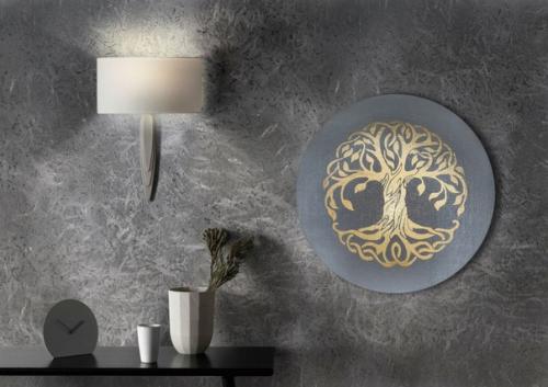 Абстрактная интерьерная картина золотое дерево жизни. 08