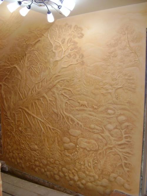 Объемное панно в деревянном доме. 02