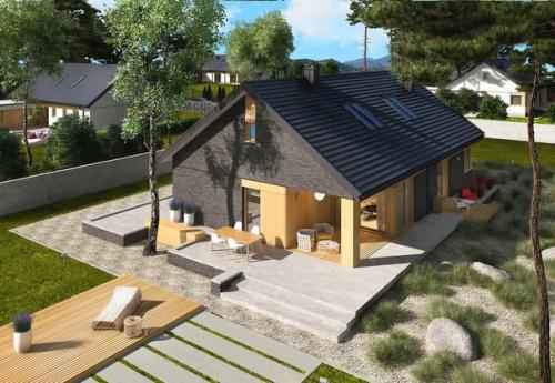 Эскизный проект оригинального коттеджа. 01