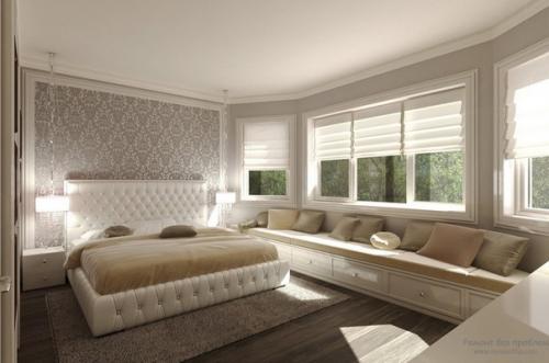 Идеи дизайна спален с эркером. 04
