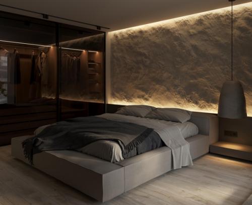 Красивое оформление спальни. 01