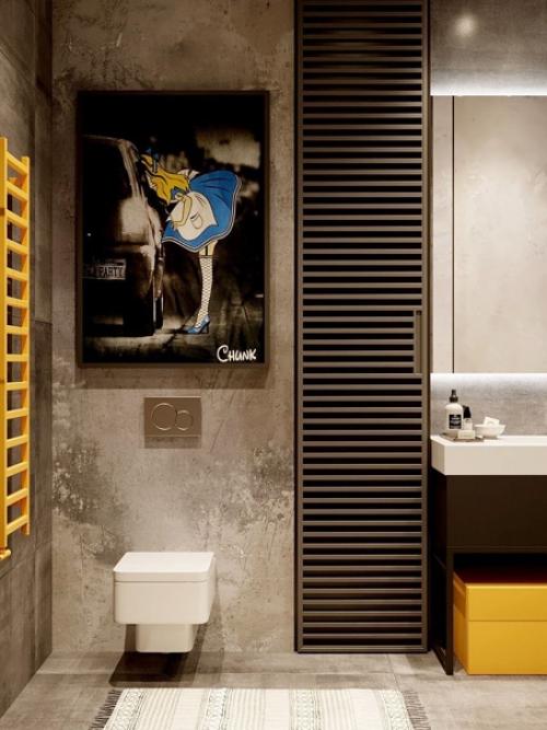 Интерьер мастер ванной с текущего проекта. 01