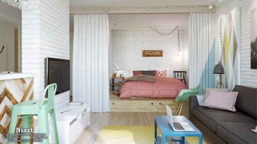 Дизайн интерьера квартиры 45 кв. 01