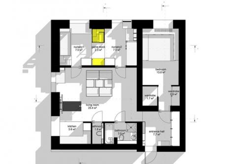 Квартира для молодой семьи с детьми в Москве. 09