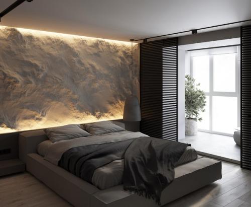 Красивое оформление спальни. 02