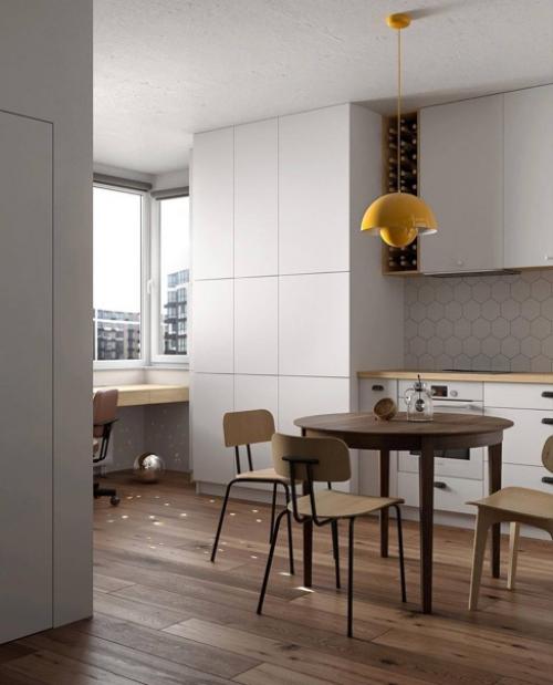 Минимализм в интерьере небольшой квартиры: рациональность обстановки, строгость и лаконичность форм. 04