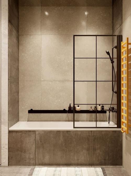 Интерьер мастер ванной с текущего проекта. 05