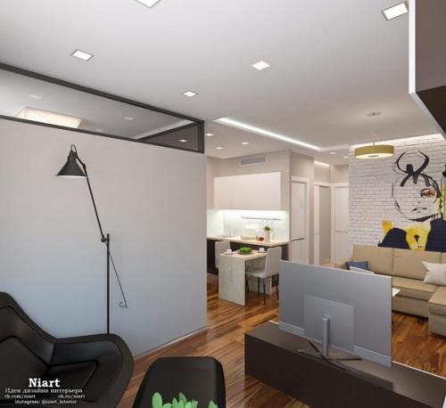 Дизайн - проект квартиры - студии 40 кв. 02