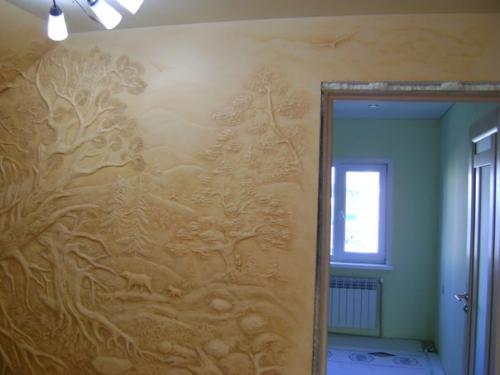 Объемное панно в деревянном доме. 03