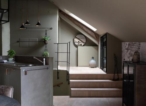 Шведский чердак с интерьером в индустриальном стиле (66 кв. 07