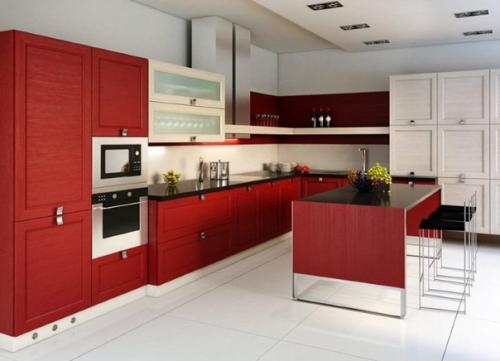Кухни красного цвета - способ сделать интерьер квартиры или дома ярким и запоминающимся! 05