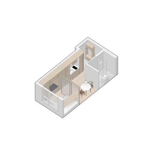 Интерьер маленькой студии в Сеуле, Корея. 08