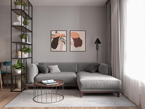 Интерьер кухни. Объединенной с гостиной. 03