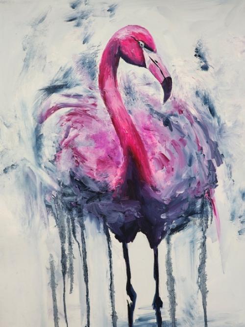 Всем привет!  Продаю две свои картины лиса 45 х 55 см, фламинго 60 х 80 см! 02