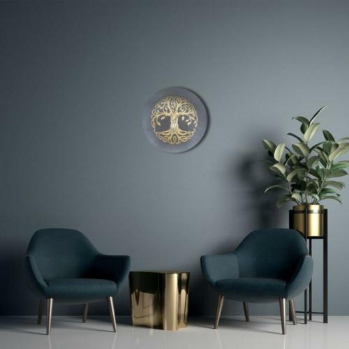 Абстрактная интерьерная картина золотое дерево жизни. 07