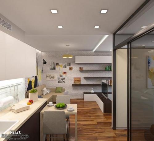 Дизайн - проект квартиры - студии 40 кв. 05