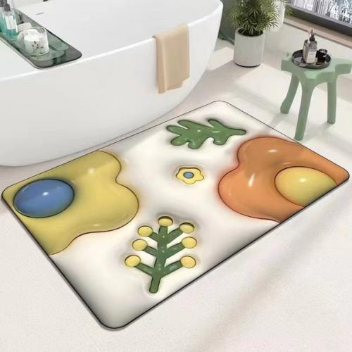 Коврик для ванной противоскользящий влаговпитывающий 3D. 08