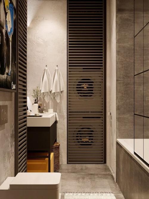 Интерьер мастер ванной с текущего проекта. 03