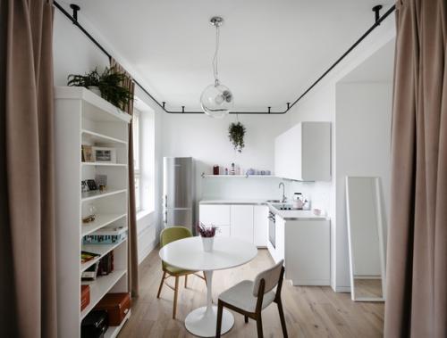 Интерьер квартиры - студии 33 кв. 04