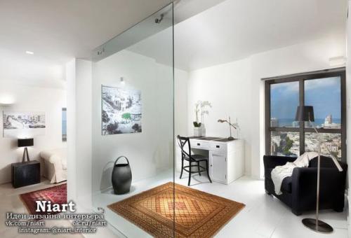 Стеклянные стены в интерьере. 01