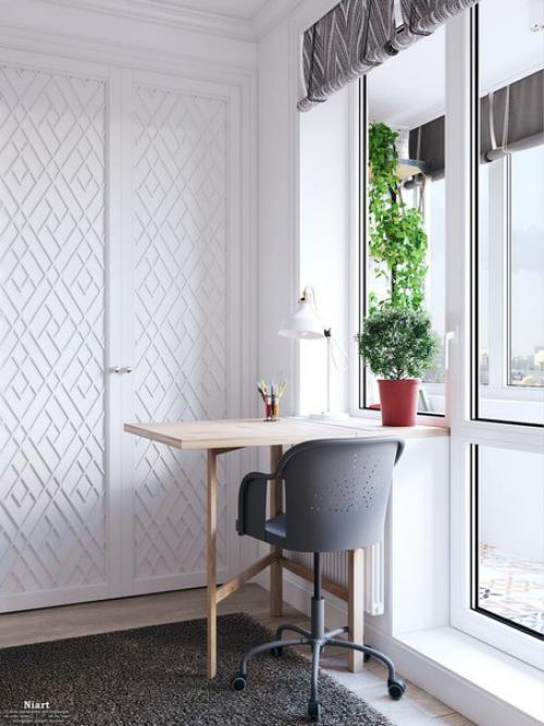 Скандинавский интерьер студии 26 кв. 07