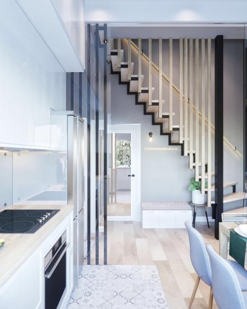 Проект кухни и столовой зоны в доме. 06