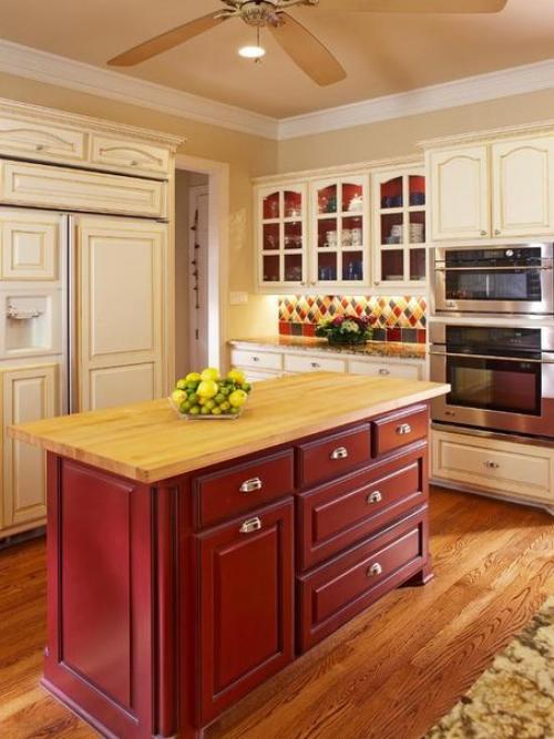 Кухни красного цвета - способ сделать интерьер квартиры или дома ярким и запоминающимся! 01