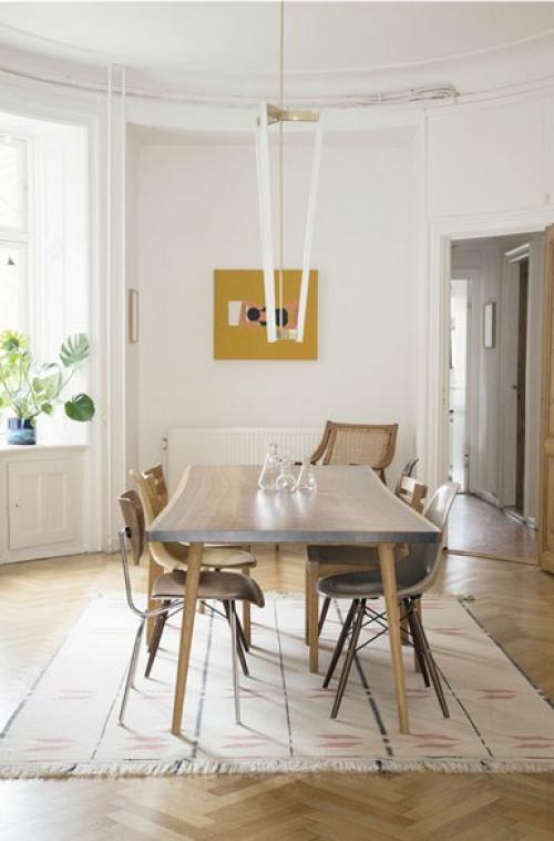 Скандинавский интерьер.   Светлая, просторная квартира в Копенгагене. 05