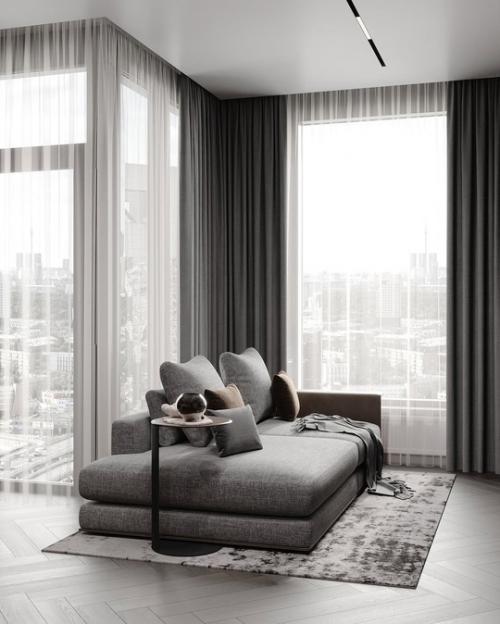 Тёмные тона в интерьере. 02